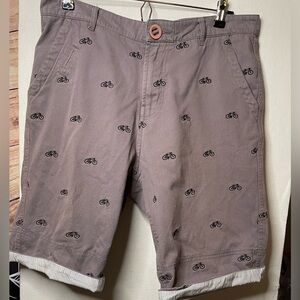 Society SOP We Want To Win Mens Bicycle Shorts Size 34 Cutoff 100% Cotton